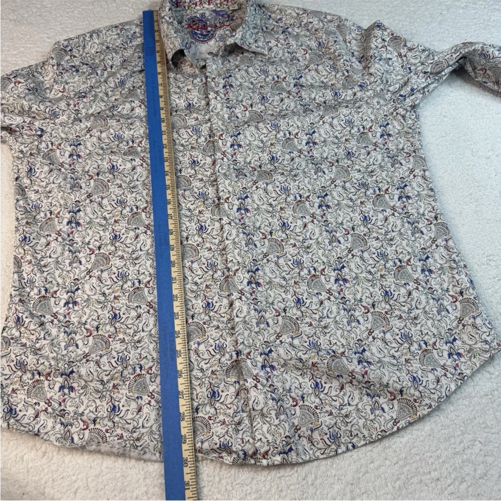 ROBERT GRAHAM Floral‎ Paisley Medallion White Flip Cuff Men's Shirt 2XL - Picture 8 of 8